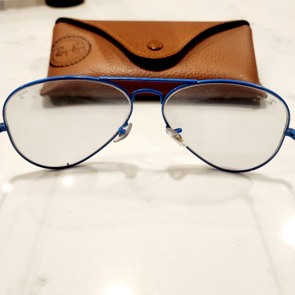 Ray-Ban Blue Aviator Sunglasses Polarized